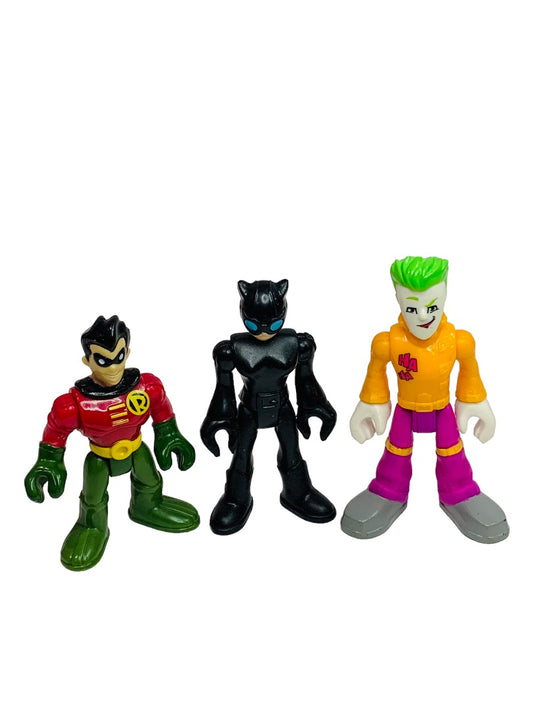 TM & DC Comics Imginext Catwoman Robin Joker Assorted 3" Action Figures Imaginext