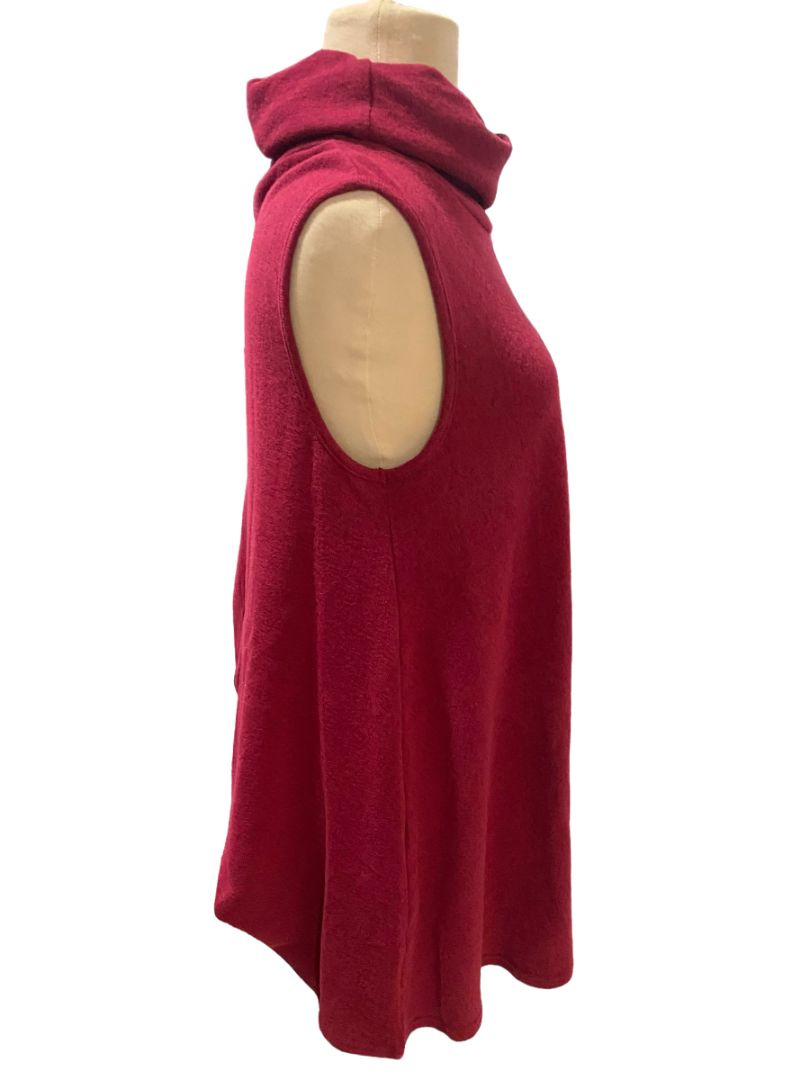 Large Aryeh Magenta Cowl Neck Sweater Dress Sleeveless Anthroplologie NWT