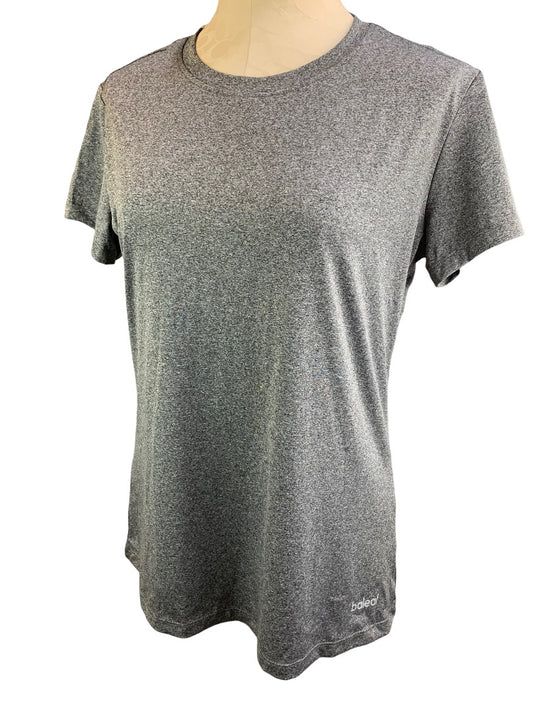 Large Baleaf New Women's Gray Short Sleeve Activewear Top Heathered