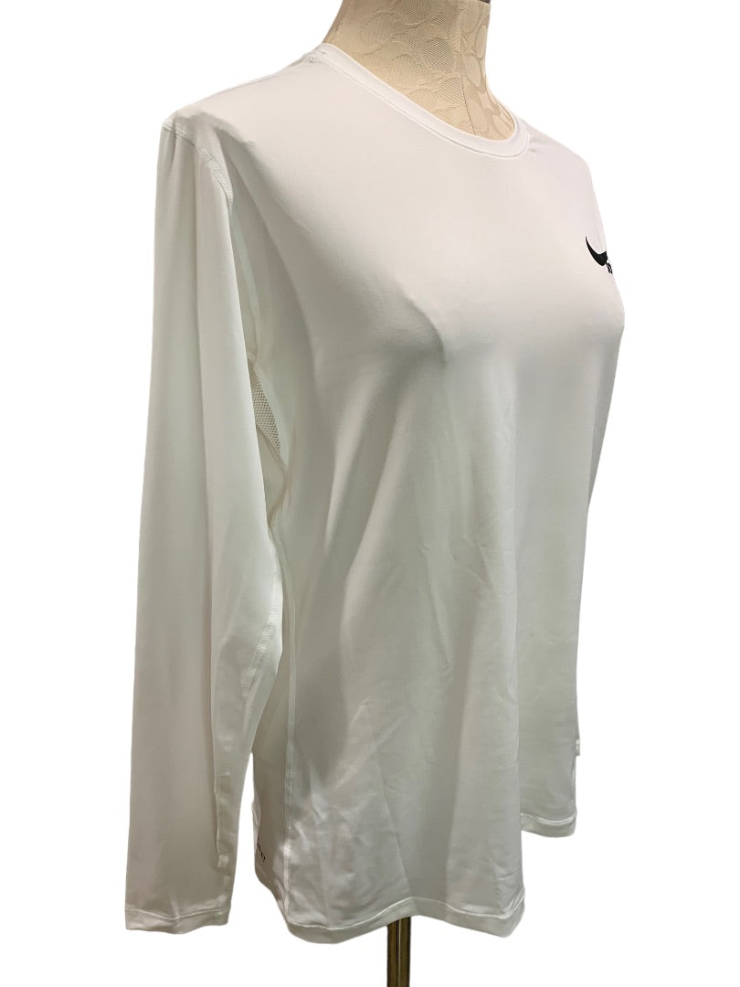 XL Nike Dri-Fit Women's White Long Sleeve Softball Shirt AV6641-100