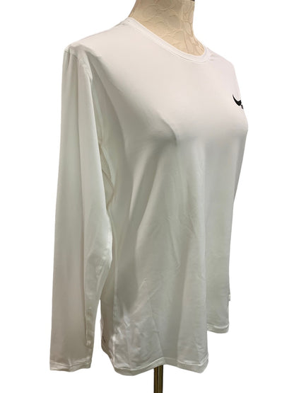 XL Nike Dri-Fit Women's White Long Sleeve Softball Shirt AV6641-100