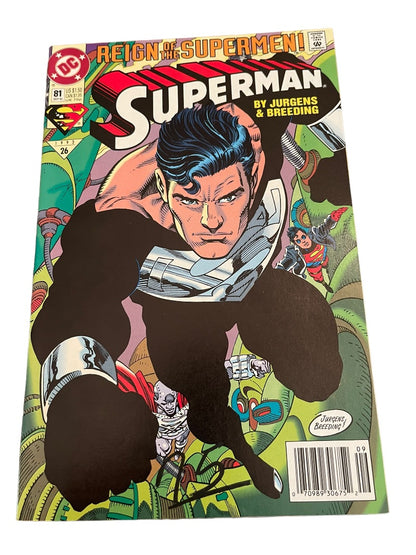 Superman #81 DC 1993 Reign of the Supermen Jurgens & Breeding Comic