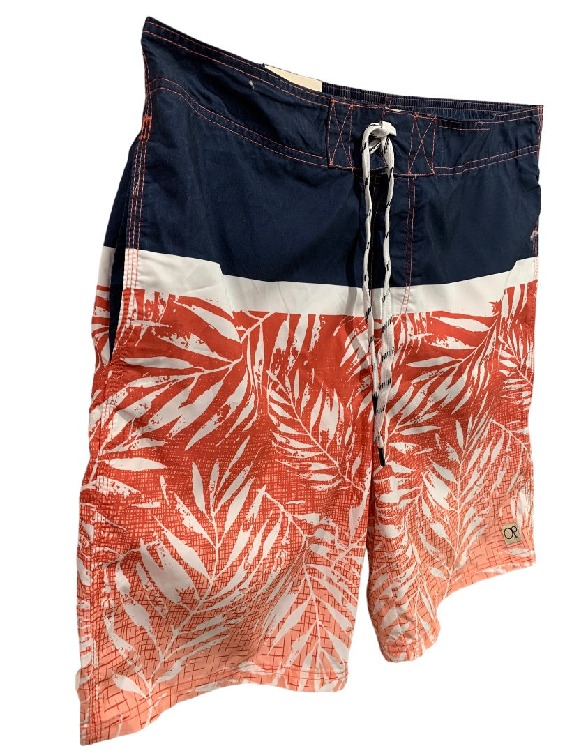 Large (36-38) Ocean Pacific OP Men's New Multicolor Board Shorts Orange Tropical