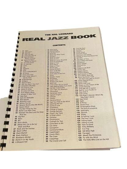 The Hal Leonard Real Jazz Book Over 500 Songs  B Edition by Hal Leonard Corp Plastic Comb