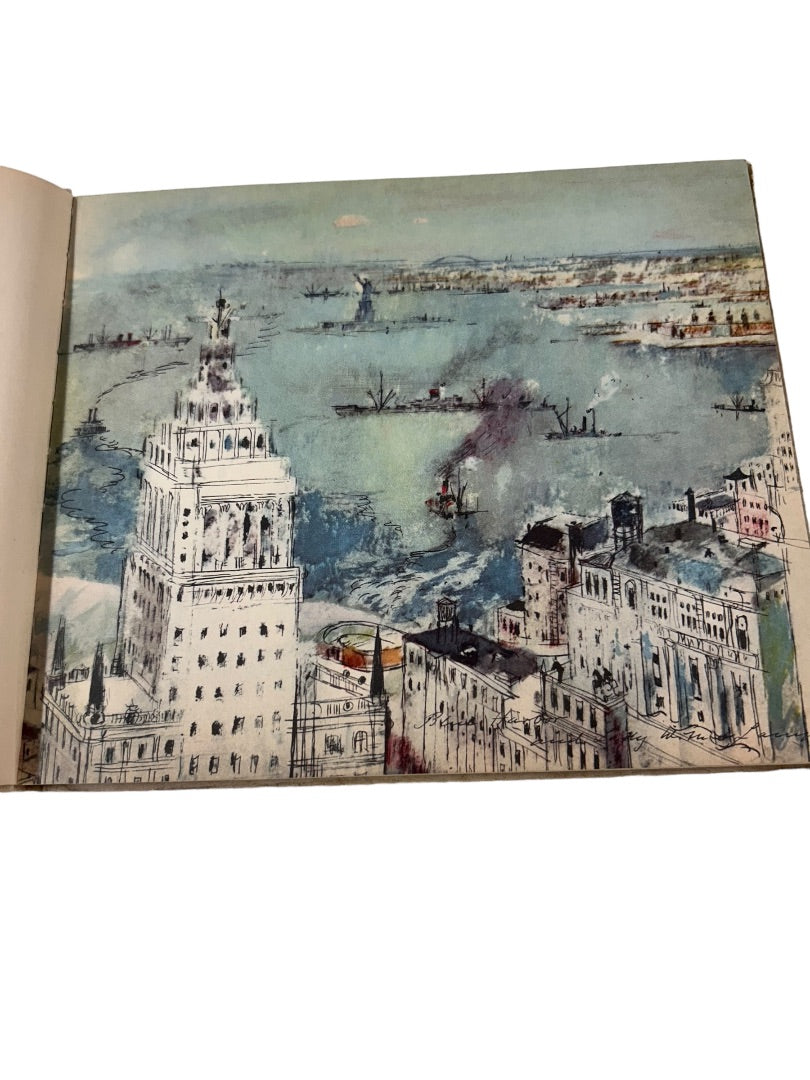 New York City on Many Waters Fritz Busse Art Hardcover by M Berger Germany