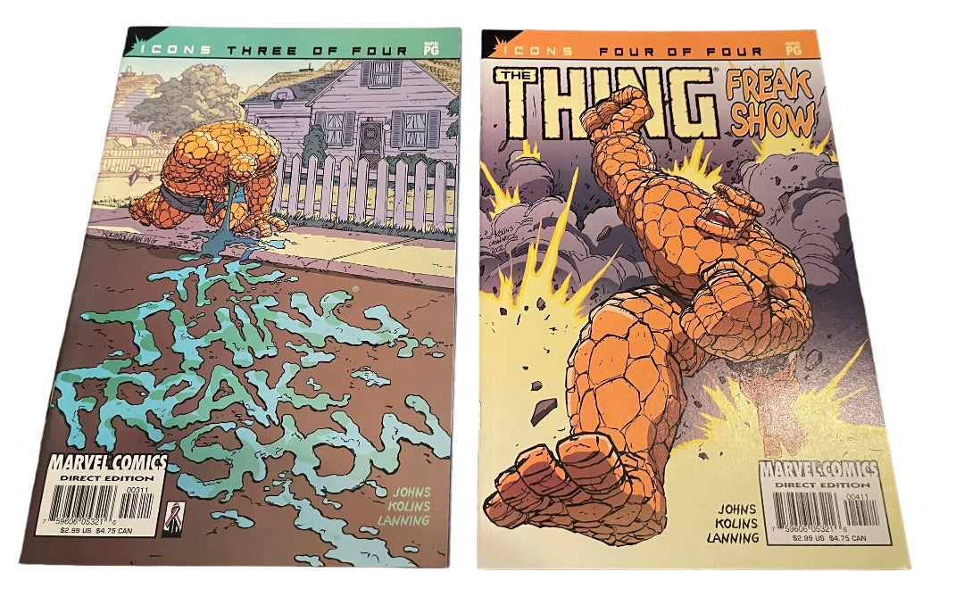 Marvel Icons The Thing Freak Show #3 & #4 Rated PG