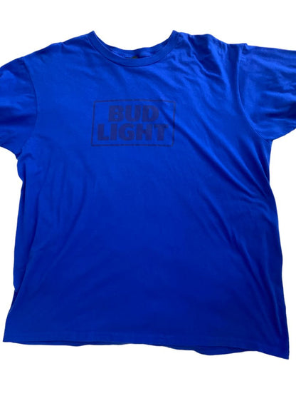 XL Hanes Bud Light Blue On Blue T-Shirt Shirt