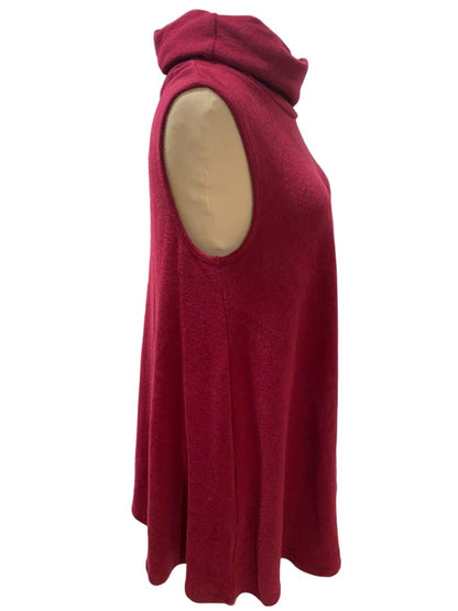 Large Aryeh Magenta Cowl Neck Sweater Dress Sleeveless Anthroplologie NWT