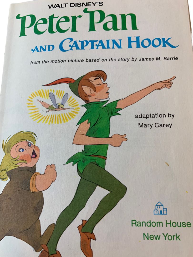 Walt Disney 1972 Peter Pan and Captain Hook Wonderful World Reading Book