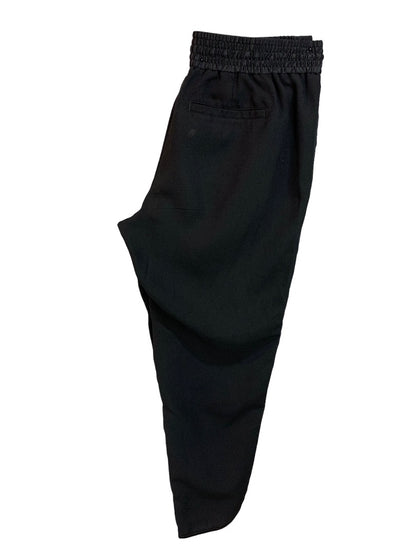 6 LOFT Women's Black Pull On Elastic Waist Pants Pockets Loose Fit