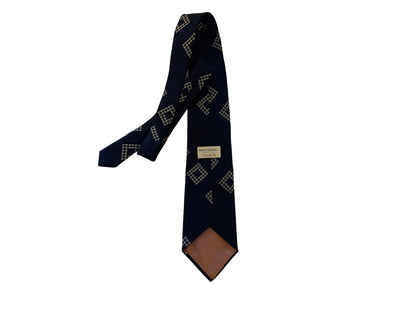 Vintage 1970s Men's 54" Necktie Warren Gardners by Damon Retro Navy Blue Textured Polyester 4.5" Wide