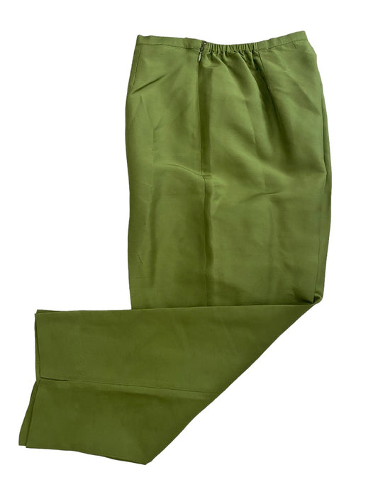 12 Silkland Green Silk Dress Pants