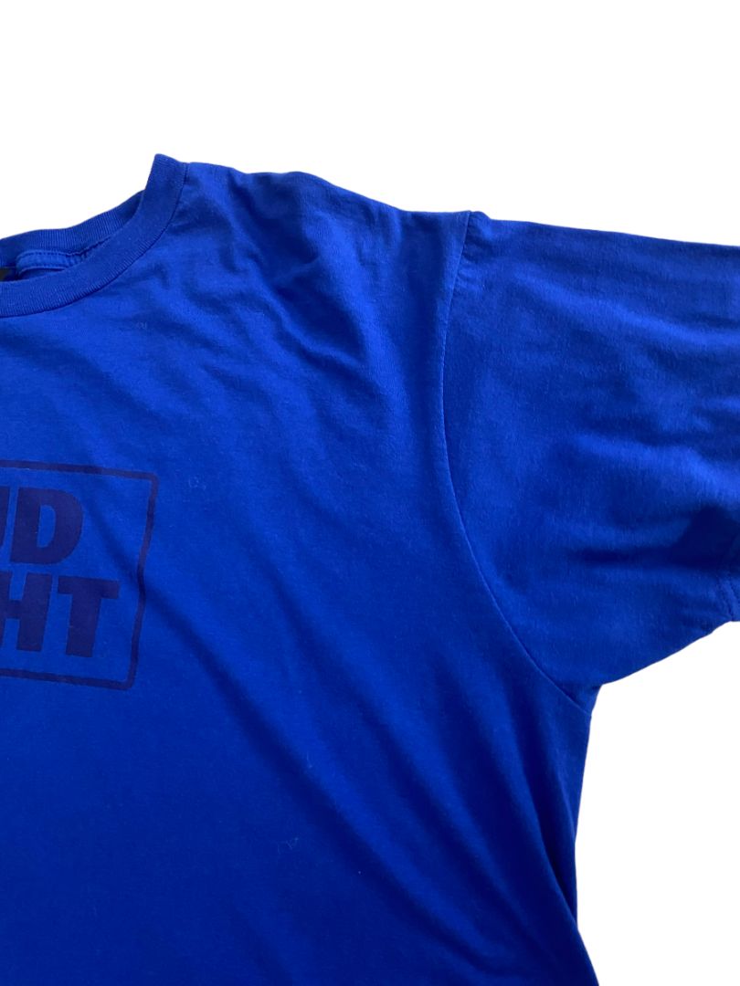 XL Hanes Bud Light Blue On Blue T-Shirt Shirt