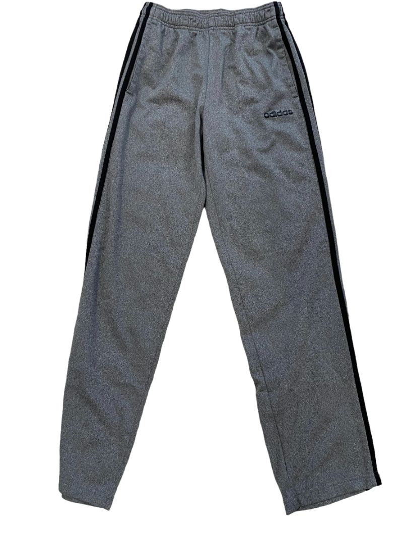 XS Adidas Gray Sweatpants Black Stripe Track Pants