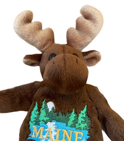 Mary Meyer Maine Brown Moose Beanie 8" Plush Stuffed Animal 6117