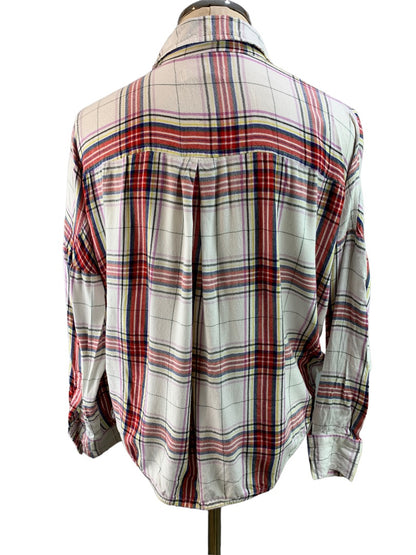 Small Lou & Grey Women's Soft Flannel Faux Wrap Pullover Blouse Shirt