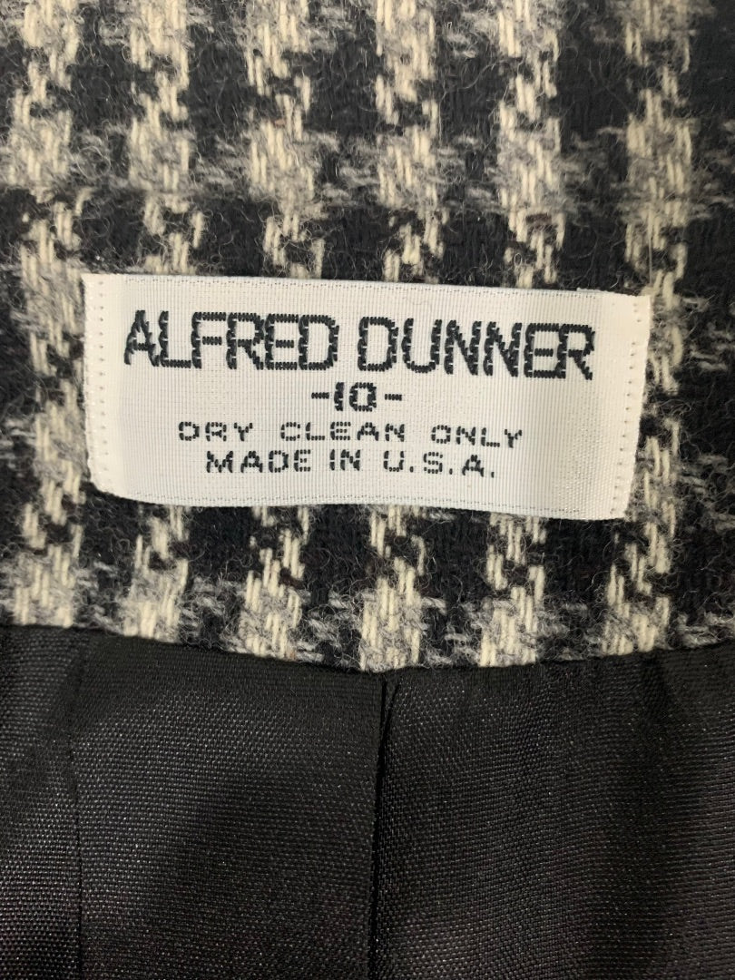 10 Alfred Dunner Women's Vintage 1990s Houndstooth Blazer Wool Blend