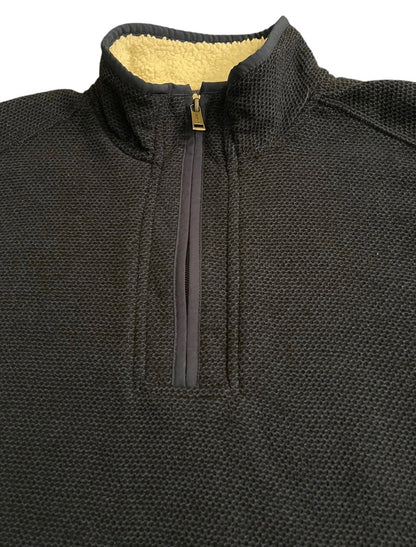 Medium Orvis Sherpa Lined 1/4 Zip Pullover Long Sleeve Mens Top Pocket