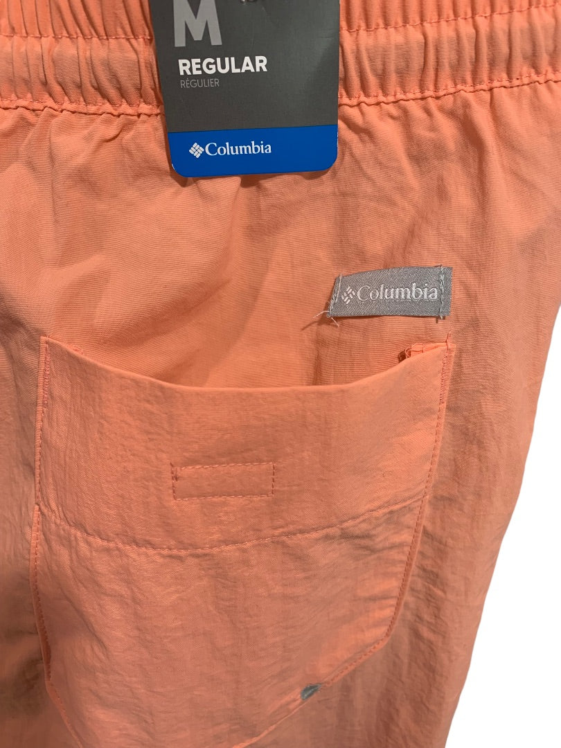 Medium Columbia New Men's Summerdry Peach Shorts Mesh Lined Pull on 8" Inseam