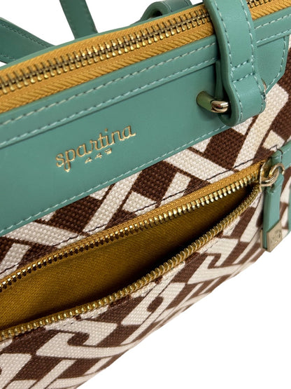 Spartina 449 Linen Shoulder Bag Sea Foam Green Trim Stanley. Bag