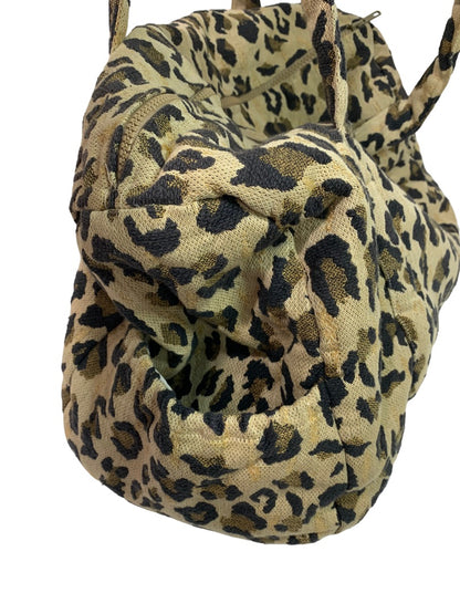 Carrying On Philadelphia Brand Leopard Print Duffle Bag Fabric Lined Pockets