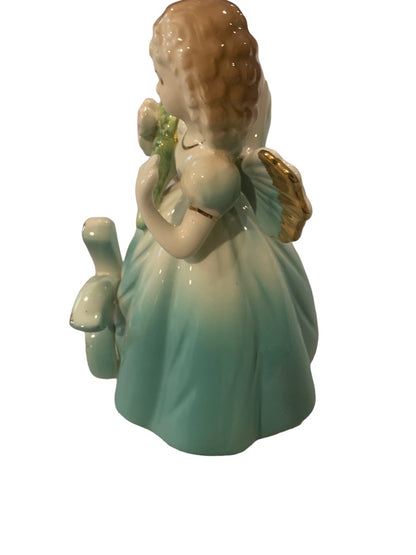 Josef Original "16 Years Old" Porcelain Birthday Angel Girl Figurine Blue 6"h Tag