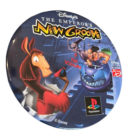 Disney The Emperor's New Groove Playstation Pinback Button Promotional 3" Diameter