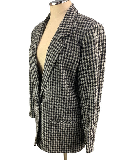 10 Alfred Dunner Women's Vintage 1990s Houndstooth Blazer Wool Blend