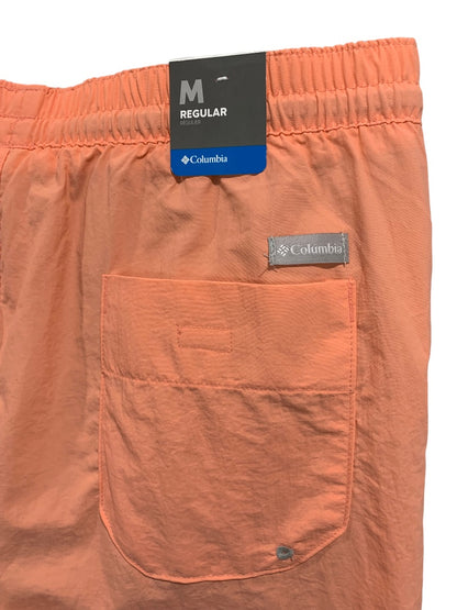 Medium Columbia New Men's Summerdry Peach Shorts Mesh Lined Pull on 8" Inseam