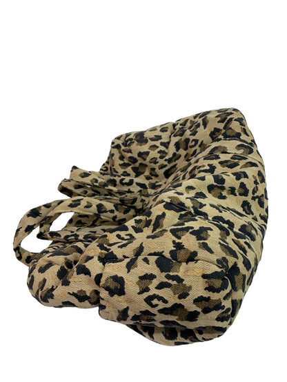 Carrying On Philadelphia Brand Leopard Print Duffle Bag Fabric Lined Pockets