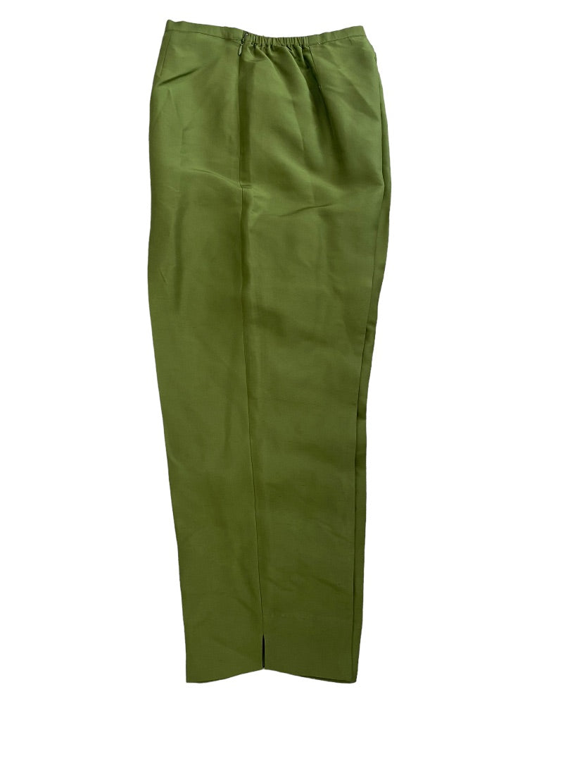 12 Silkland Green Silk Dress Pants