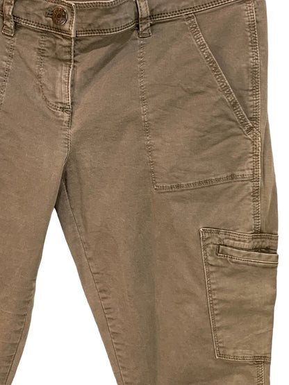 6 J.Crew City Fit Women's Trouper Low Rise Fitted Brown Cargo Pants