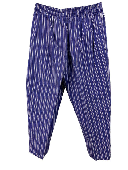 Medium Gap Women's Pull On Blue Stripe Pants Pockets Y2K