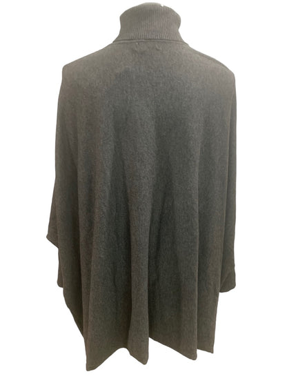 Small Joseph A Women's New Dark Gray Oversize Sweater Turtleneck Rayon Blend