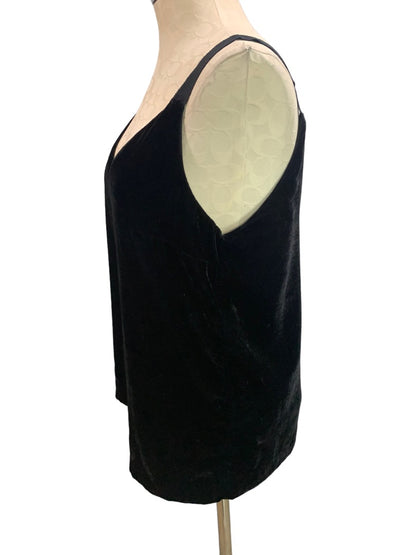 Small J.Crew Women's Drapey Black Velvet Camisole Tank Blouse Style#AE893