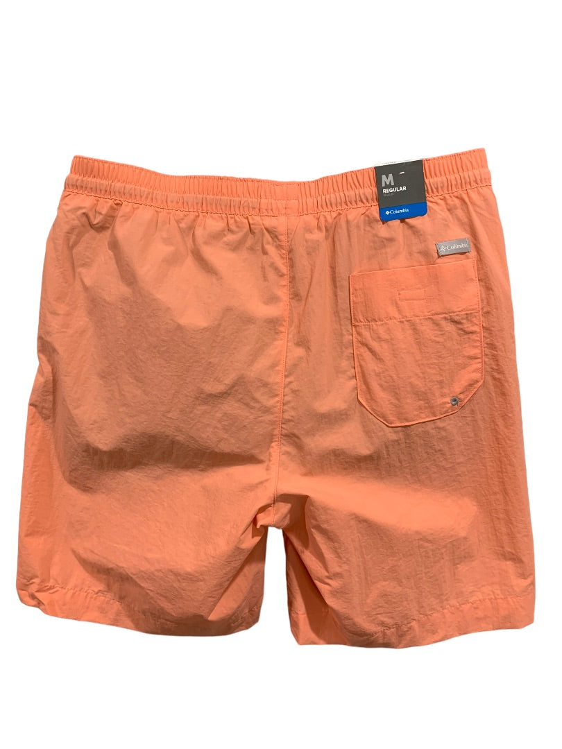 Medium Columbia New Men's Summerdry Peach Shorts Mesh Lined Pull on 8" Inseam