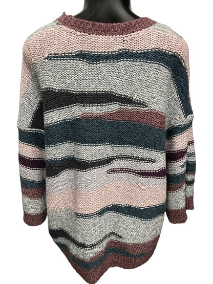 Large J. Jill PureJill Women's Soft Pullover Sweater Pink Frost 3/4 Sleeve