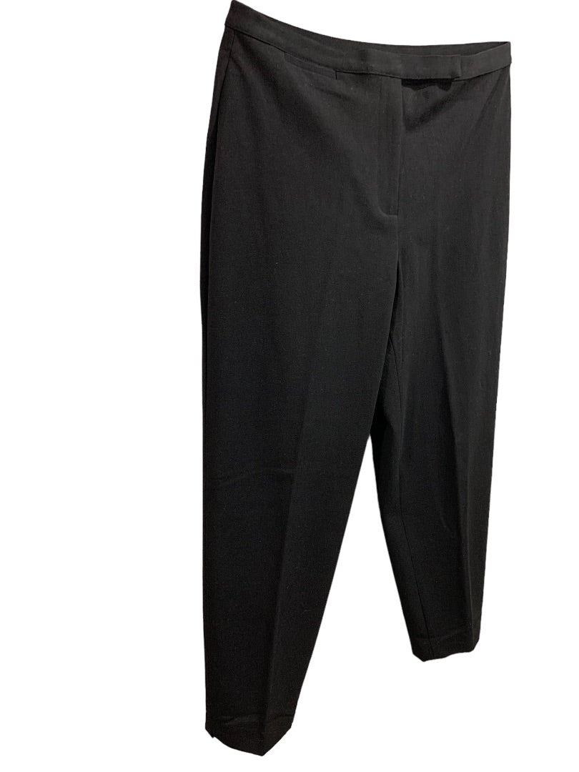 Size 14P Talbots Petites Women's Black Dress Pants Slacks 1990s Vintage