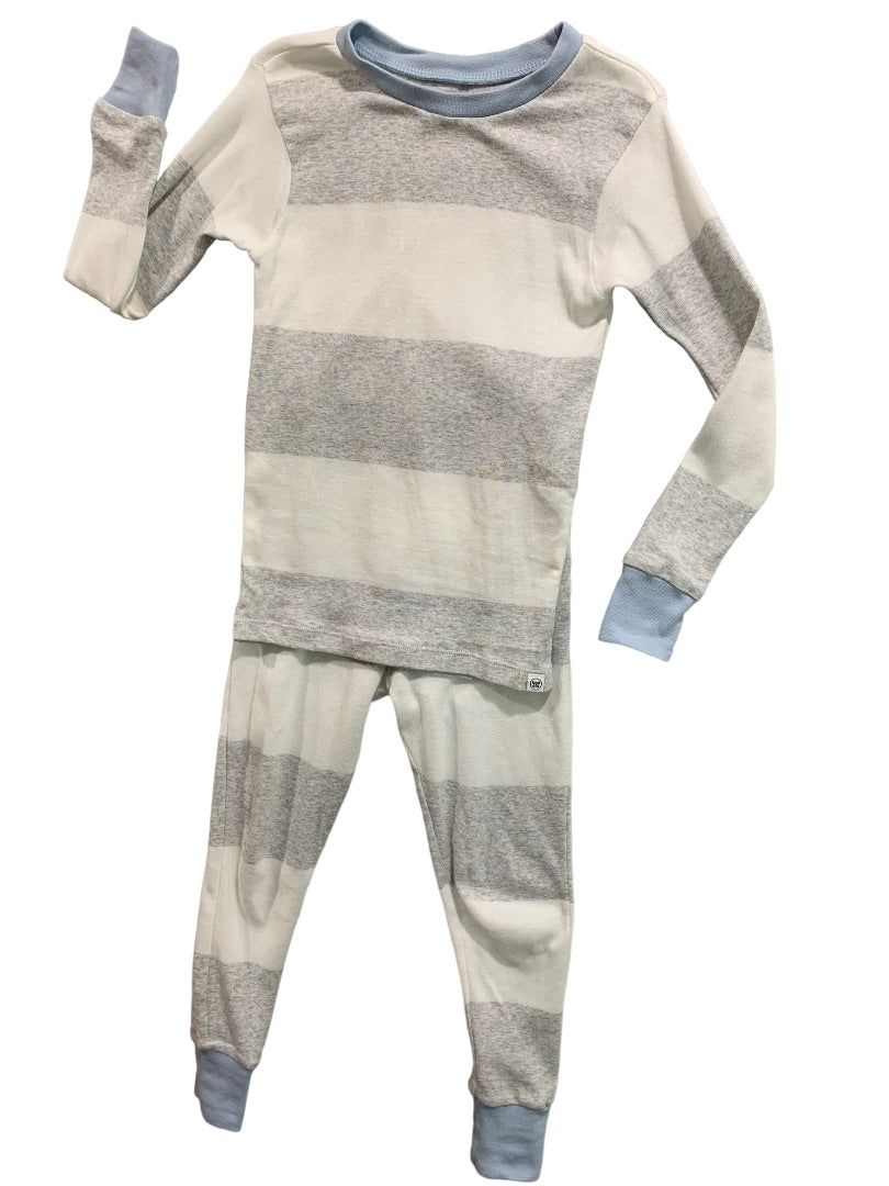 5T Honest Baby Clothing Organic Cotton Striped 2 Piece Long Sleeve Pajamas