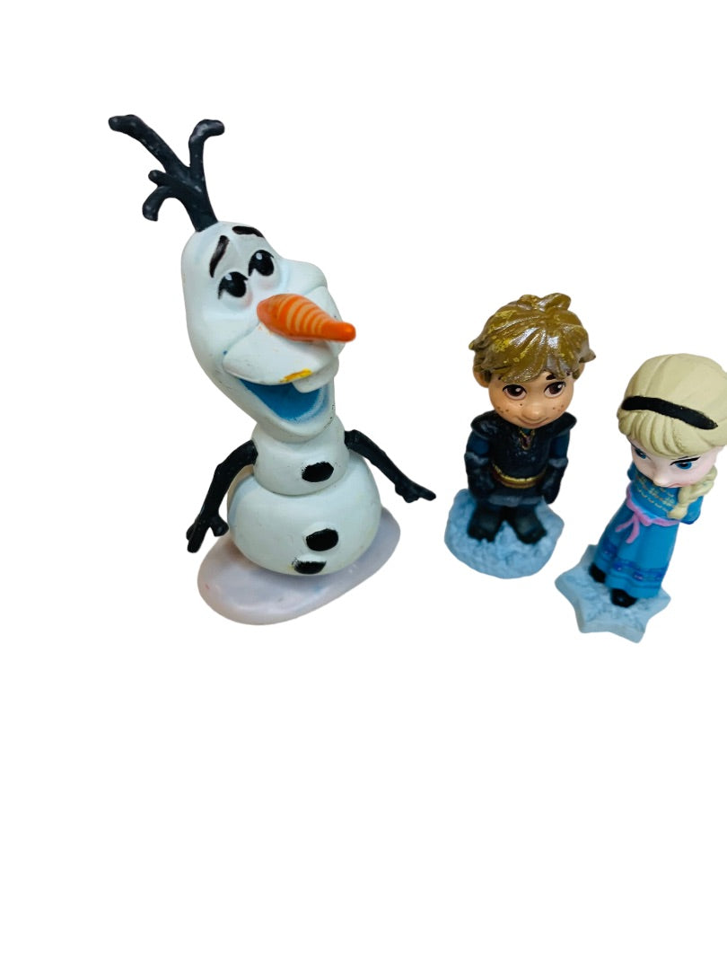 Disney Frozen Mini Figurines Olaf Kristoff Elsa PVC Figures 1.5" and 2.5"