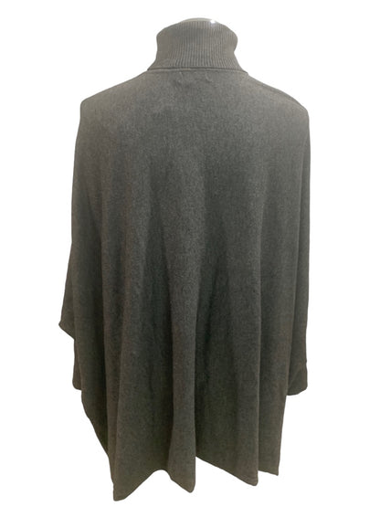 Small Joseph A Women's New Dark Gray Oversize Sweater Turtleneck Rayon Blend