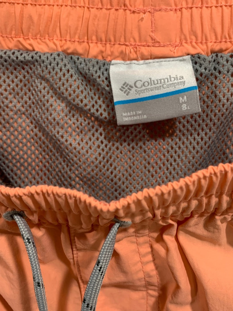 Medium Columbia New Men's Summerdry Peach Shorts Mesh Lined Pull on 8" Inseam