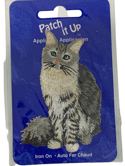 Patch it Up Application Cat Iron On Rayon 3" Sewing Novelty New