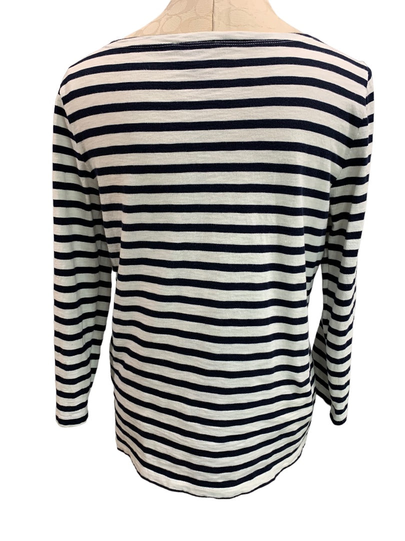 Medium J.Crew Women's "Hello, Sailor" Striped 3/4 Sleeve Tshirt