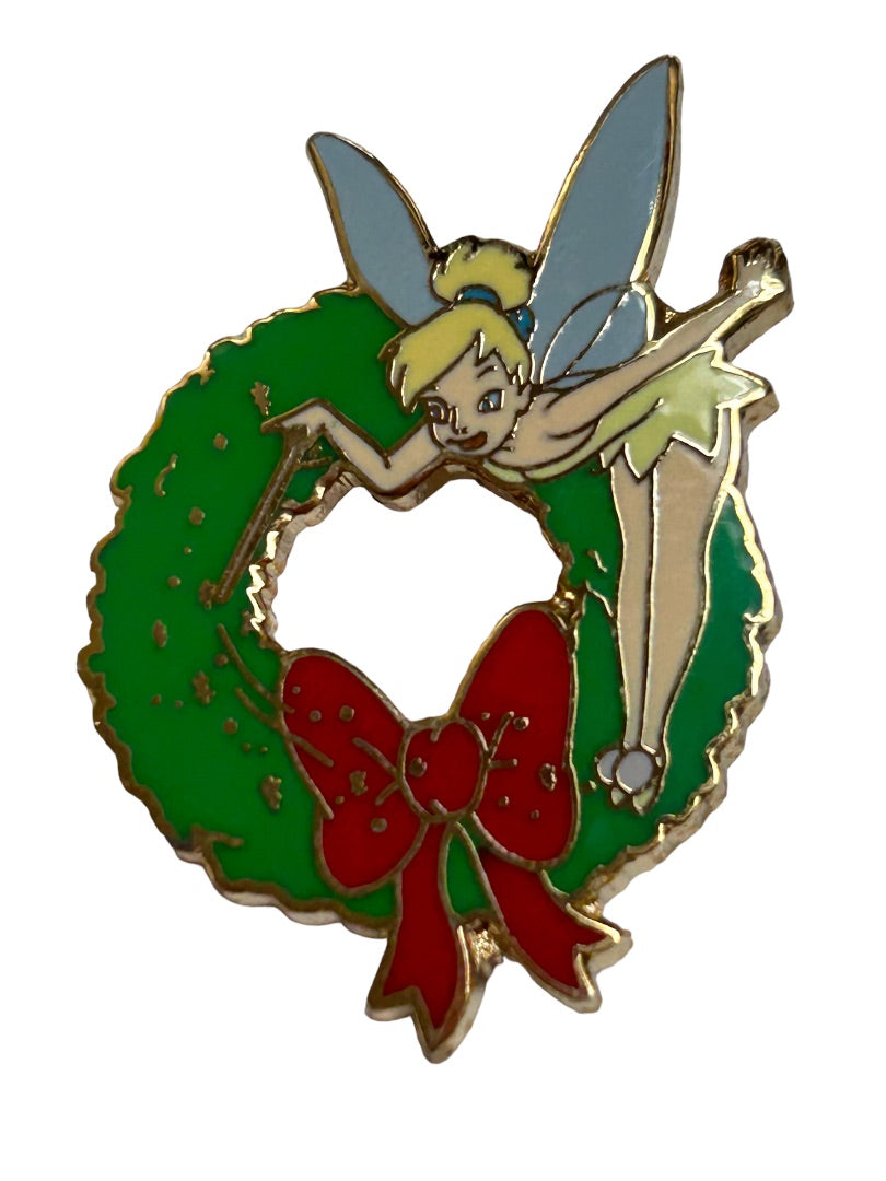 Disney Catalog Tinkerbell Holiday Wreath Pin Limited Edition 1500 7/8" x 1 5/8"