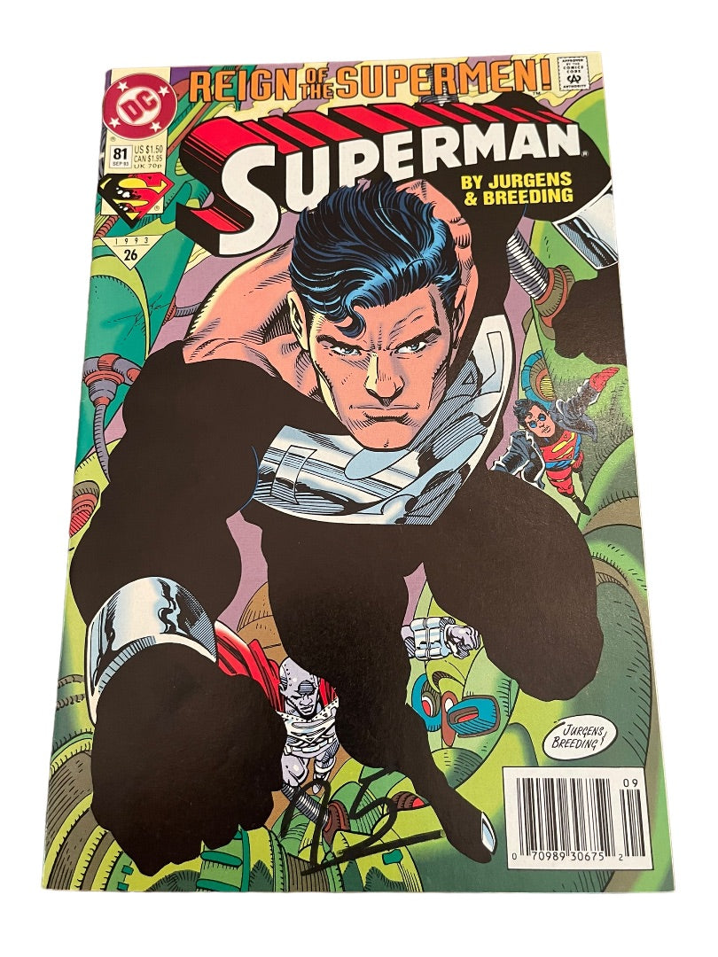 Superman #81 DC 1993 Reign of the Supermen Jurgens & Breeding Comic