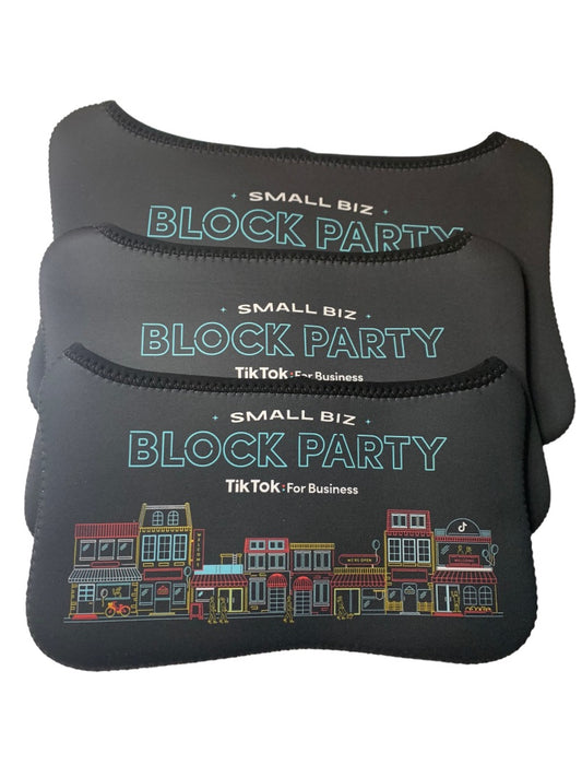Set of 3 Padded Tech Sleeves Swag TikTok for Business Small Biz Block Party New