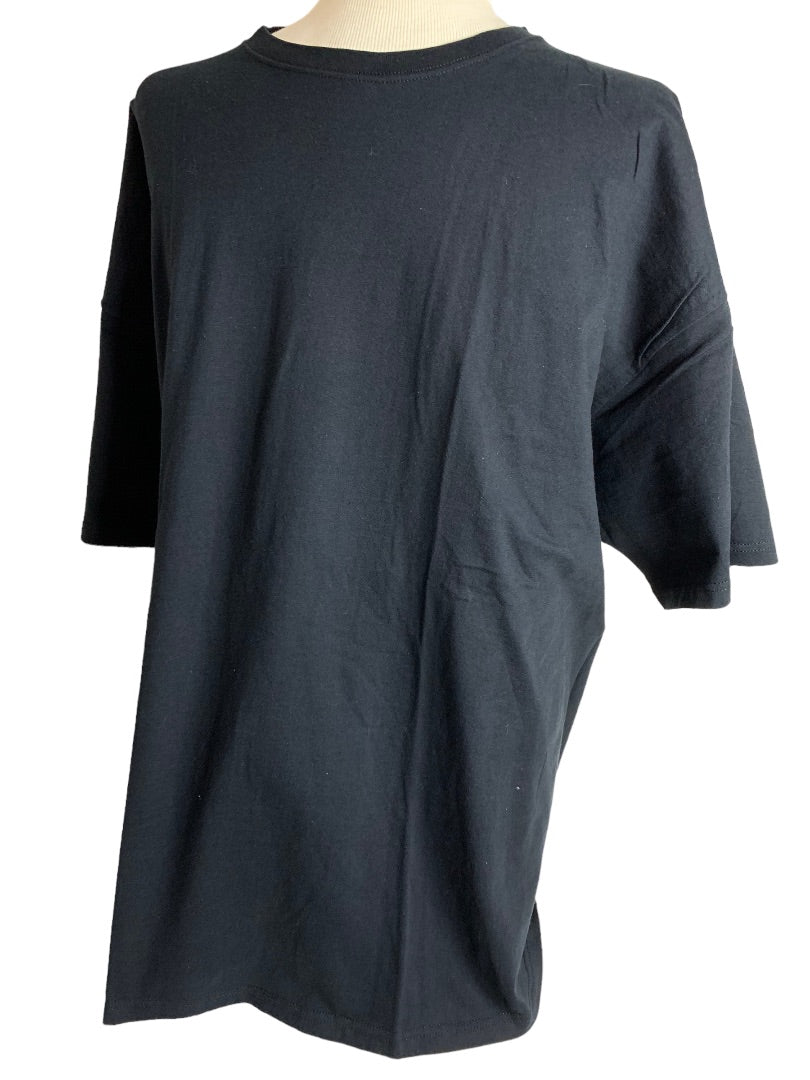 4XL Fruit of the Loom Men's Black Short Sleeve Tshirt Cotton