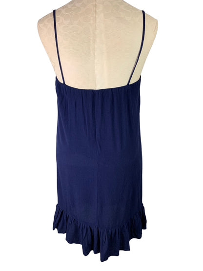 Small Way-In Clothing Company Women's Navy Blue Boho Sundress Spaghetti Strap Pullover