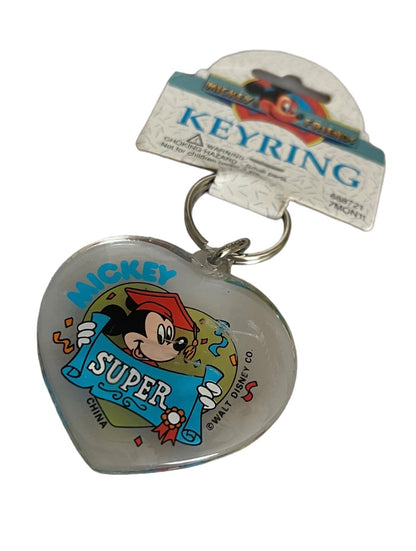 Mickey & Friends Keyring Super Graduate 25050/41 Plastic Heart Key Chain